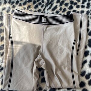 ALO Yoga Taupe Leggings with Black Accents